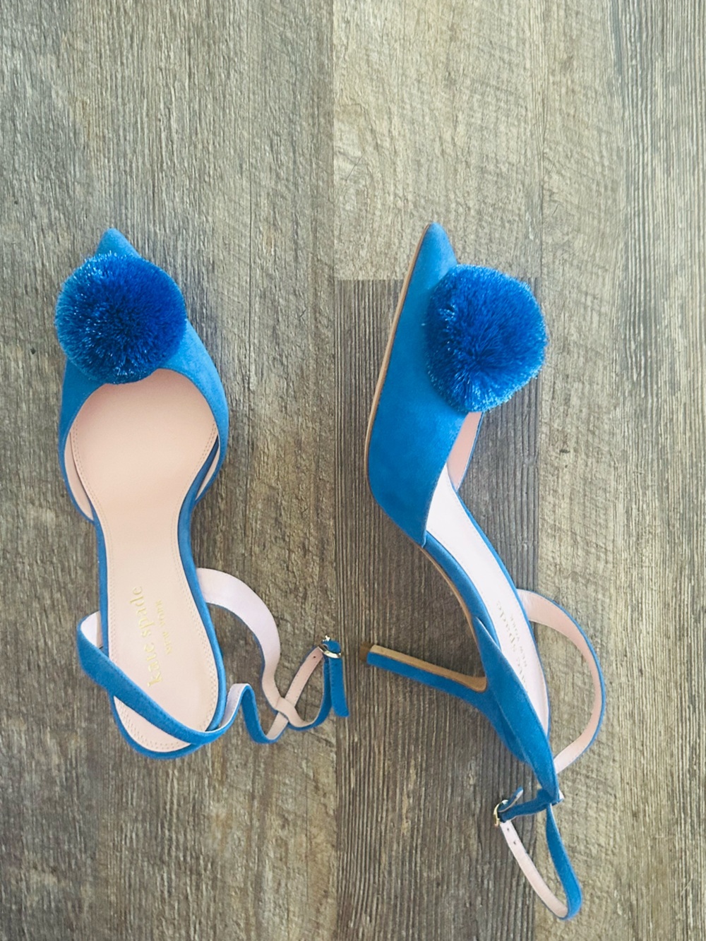 Kate Spade NY Amour Pom Blue Pumps 9B